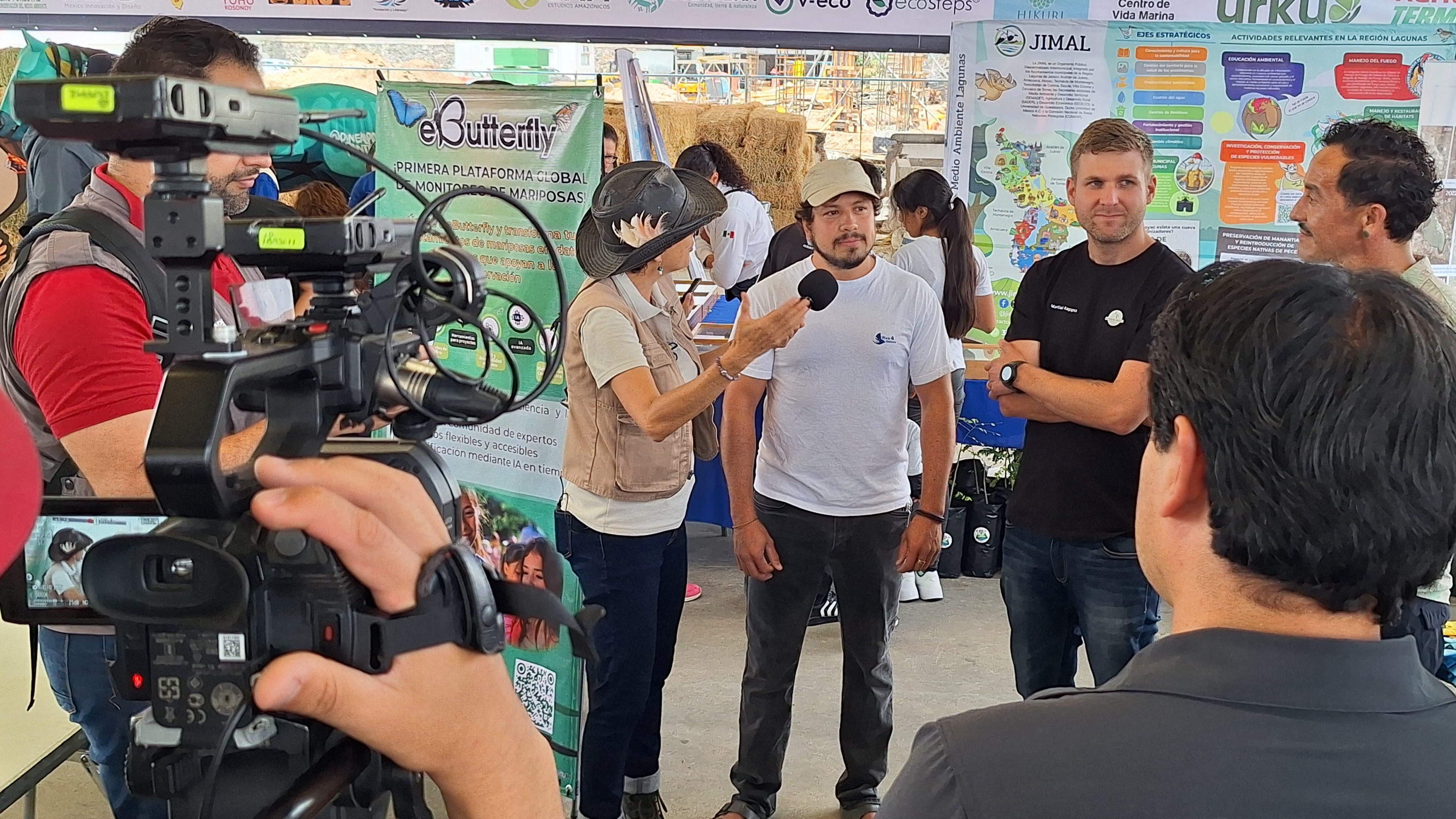 Moholoholo International Wildlife Summit 2025 Blog - Martial being interviewed by the press 