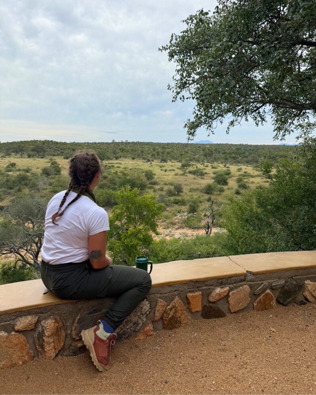 Kelly Cribari: Volunteer looking out at landscape