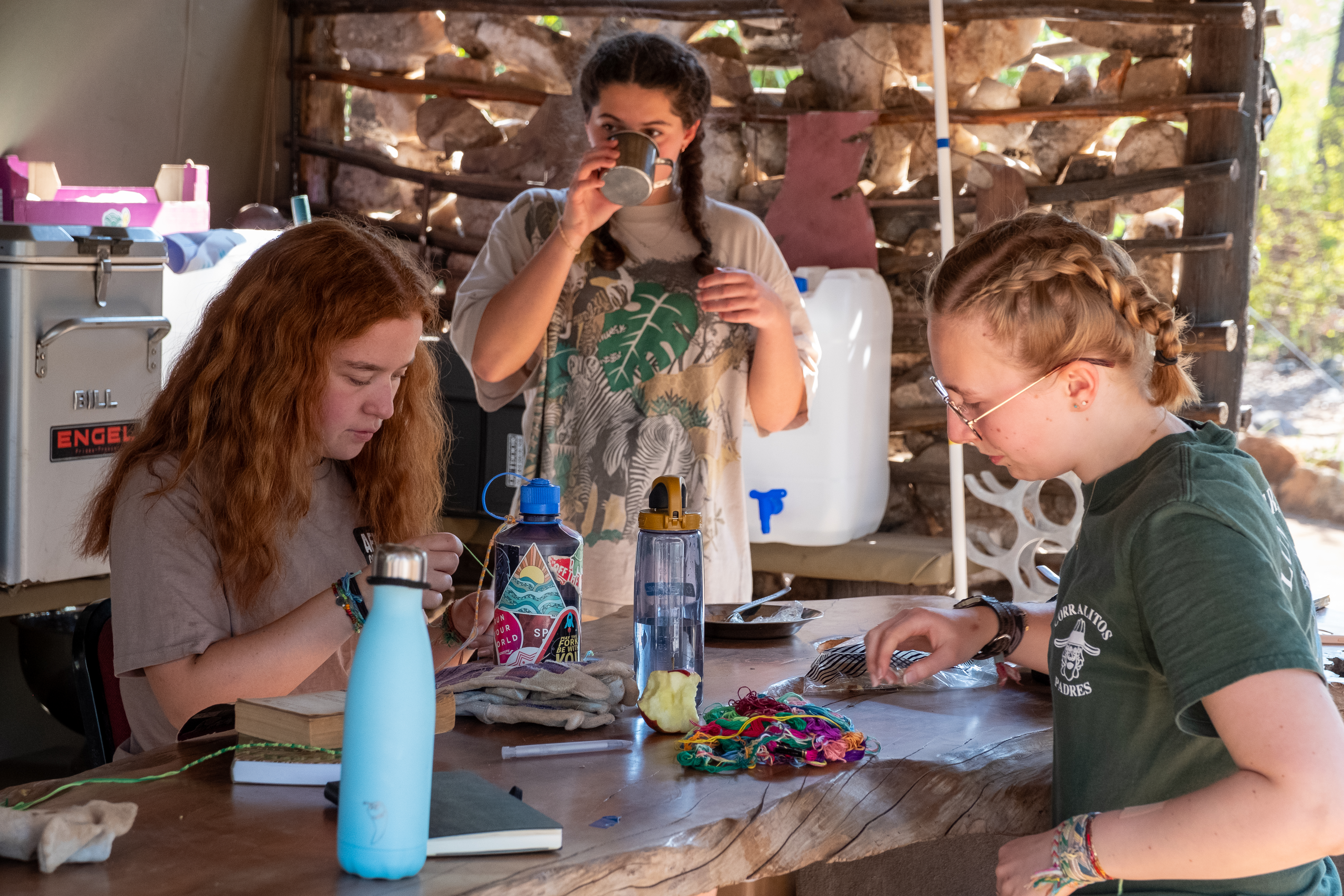 Albane Bossuyt: students having downtime at camp