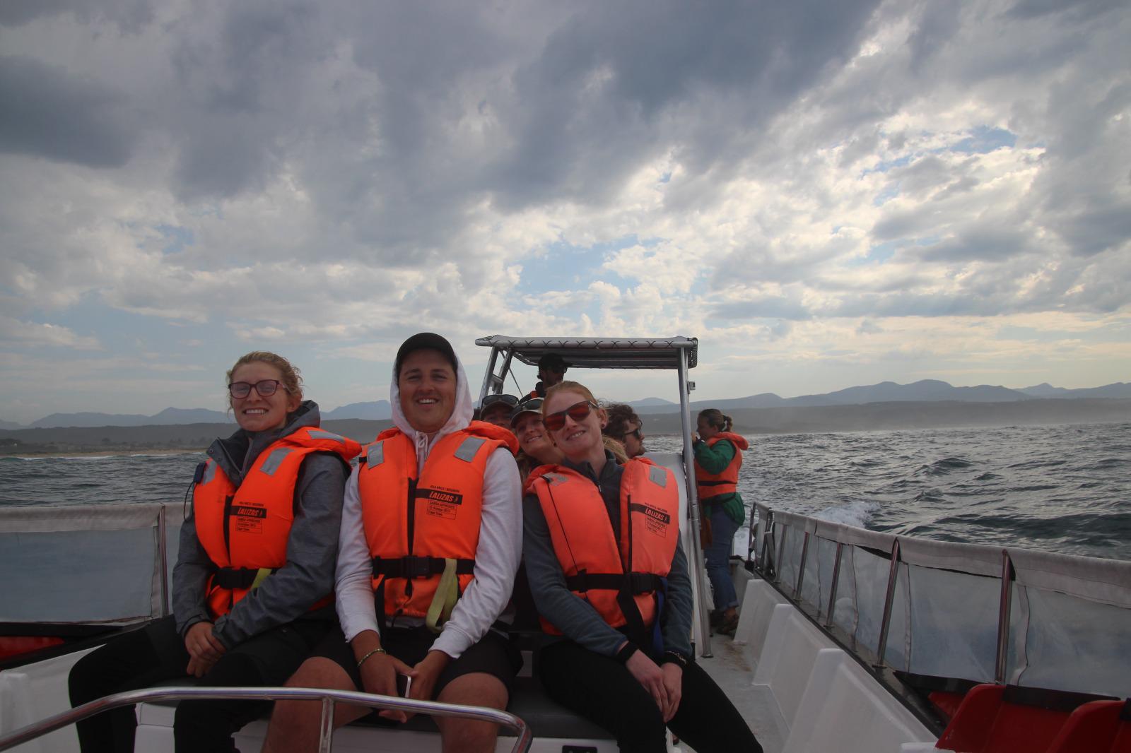 Timothy Donaldson - Group smiling on a volunteer boat