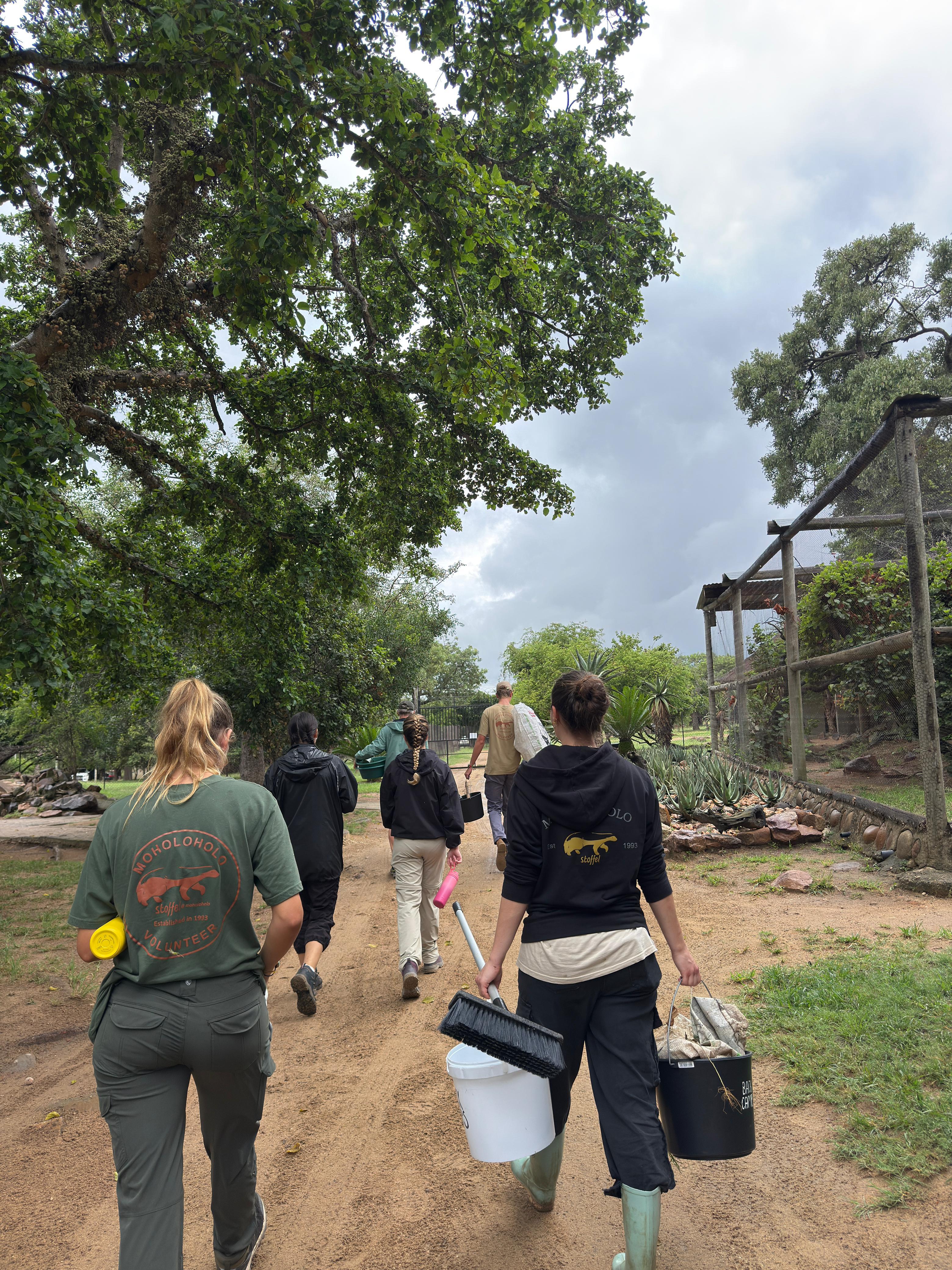 Olivia Ralton - Group working and cleaning