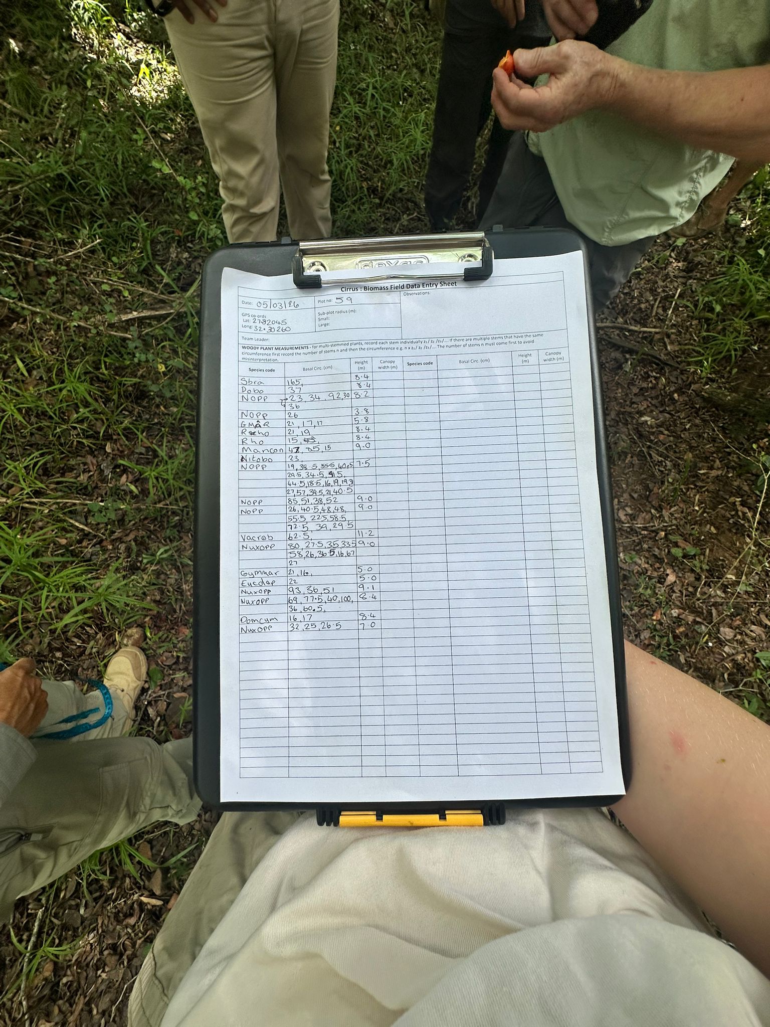 Paige Maine: data collection clip board