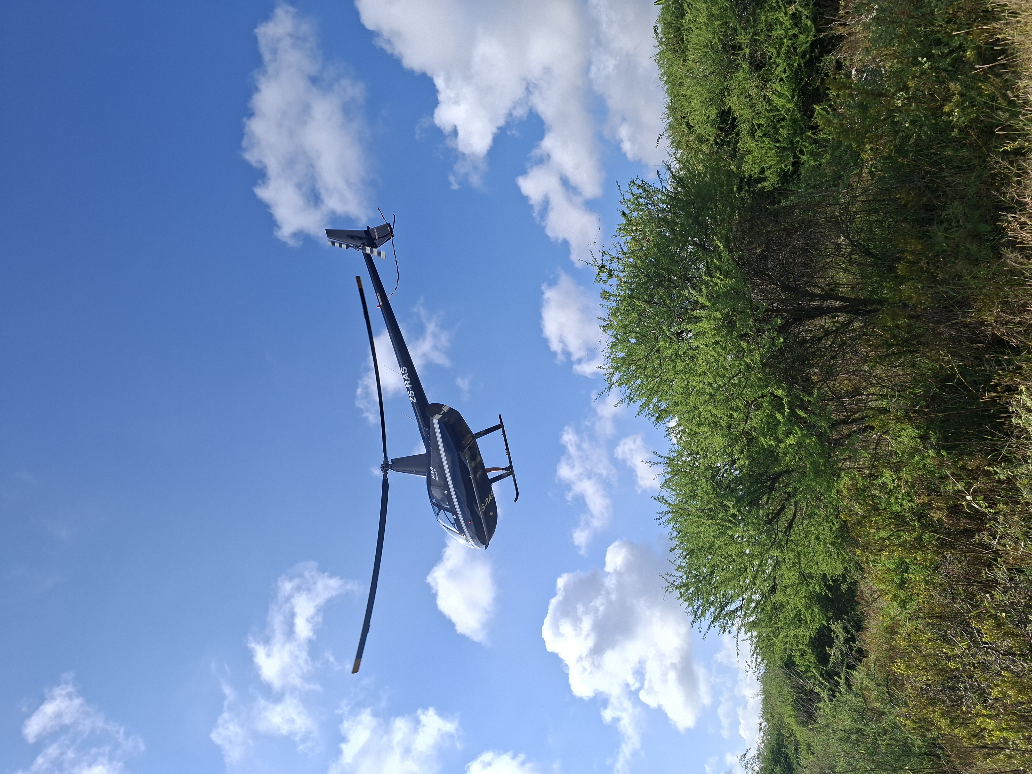 Aliénor de Boucaud: helicopter taking off