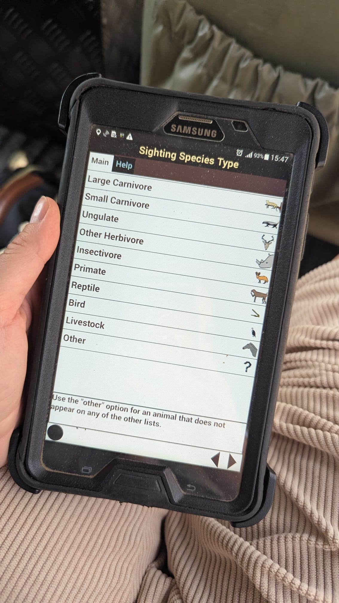 Wildlife monitoring tablet