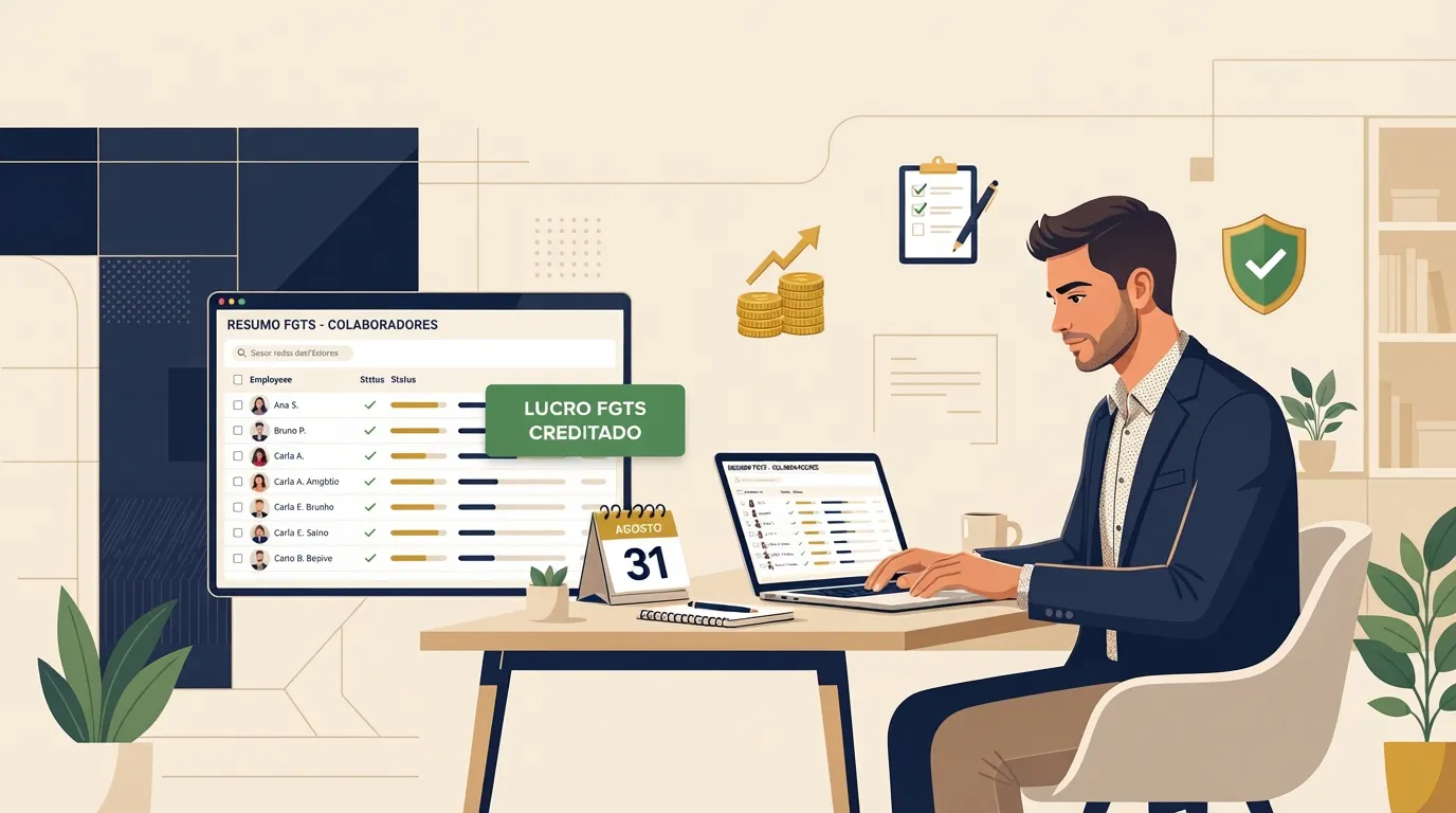 Lucro do FGTS chega até 31 de agosto: R$ 14 bilhões depositados automaticamente — e o que o empregador precisa saber sobre o fundo antes que o funcionário pergunte