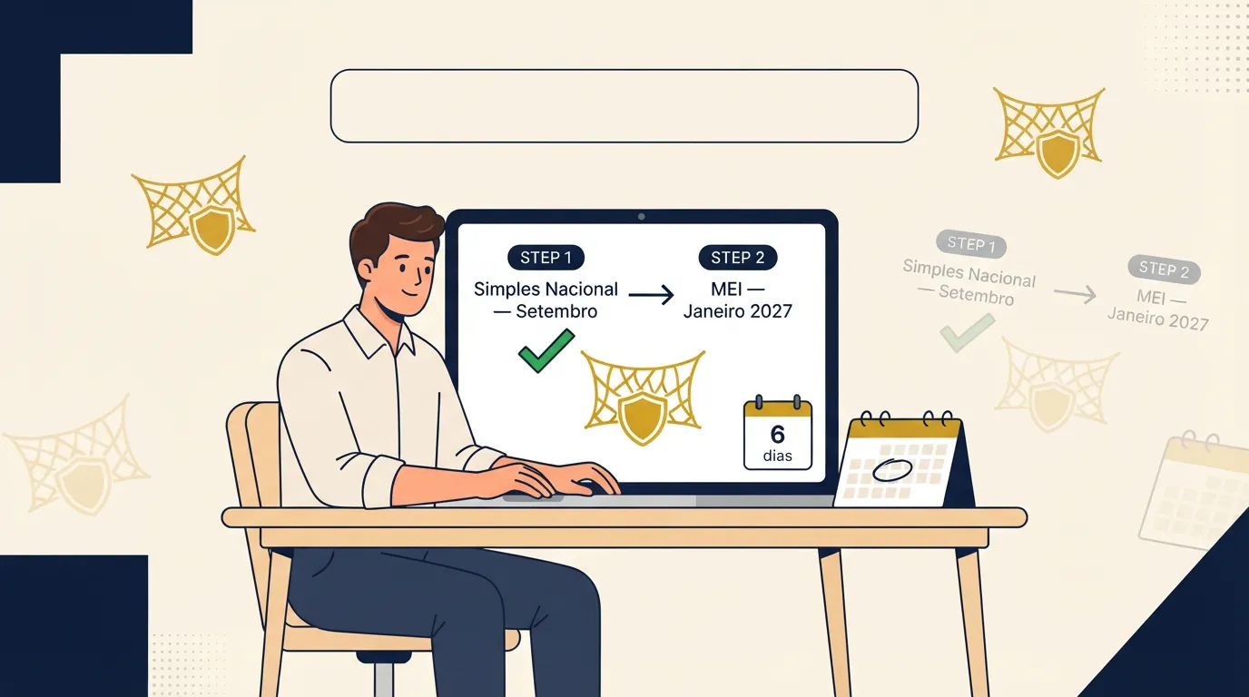 6 dias para fechar setembro: a estratégia de duas etapas que garante que sua empresa não fica sem regime em 2027 — mesmo se o pedido de MEI for negado