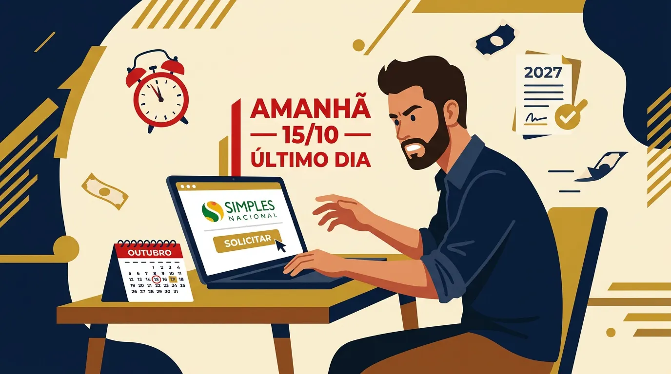 Hoje é o último dia útil: o prazo do Simples Nacional encerra amanhã às 23h59 — faça agora ou espere setembro de 2027