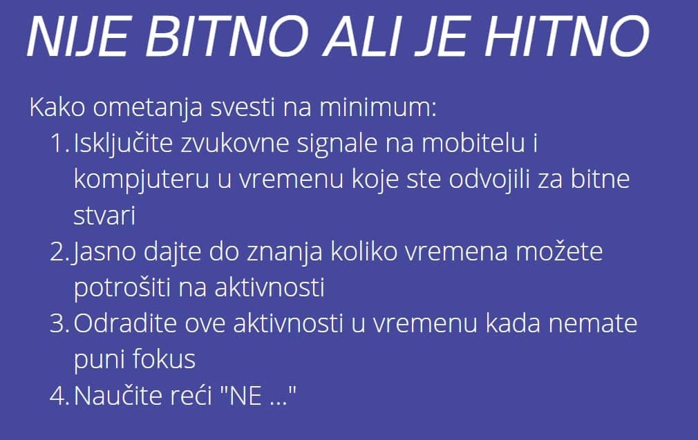 ACJ AIMS nije bitno ali je hitno