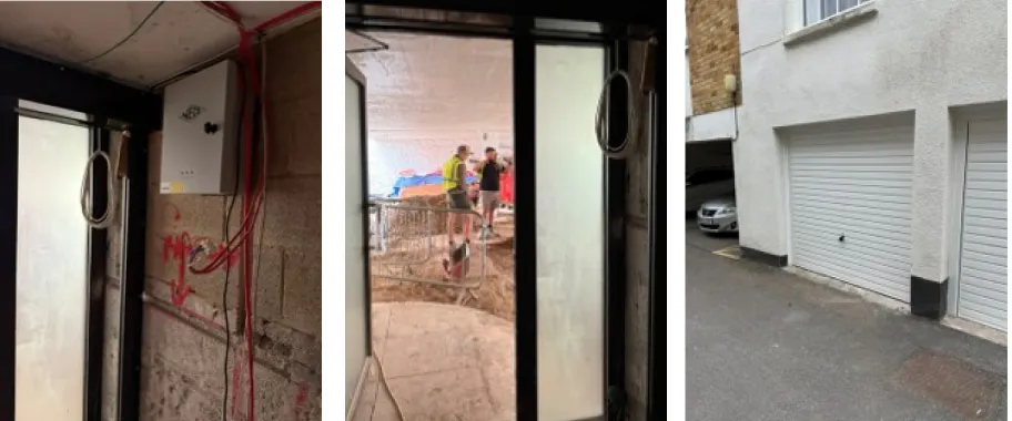 Canynge Place has now reached the final stages of development. Above you can see the newly fitted garage doors and the fire curtains being installed.