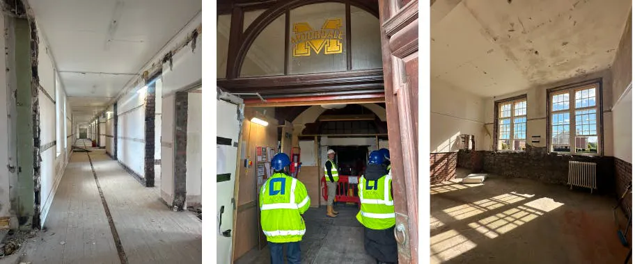 The soft strip of the former school building, once used as a filming location for a popular Netflix series, is now complete.