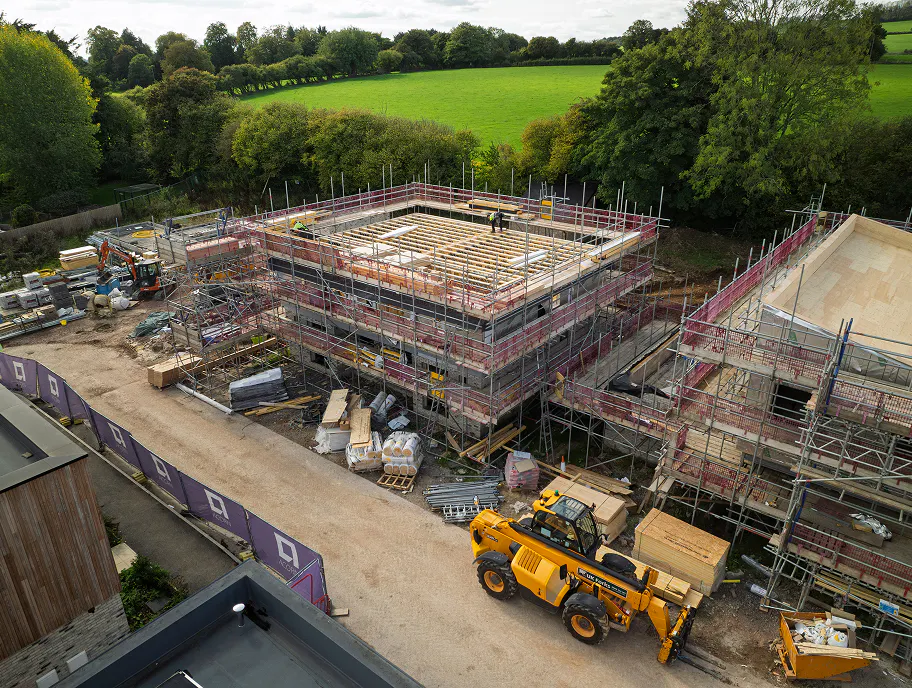 A new collection of homes taking shape against the Somerset countryside.
