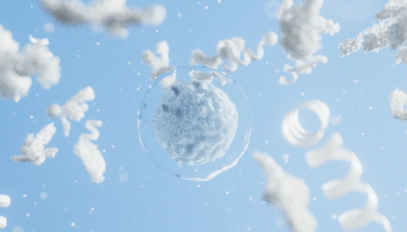 A stem cell at the center, encircled by molecular structures.