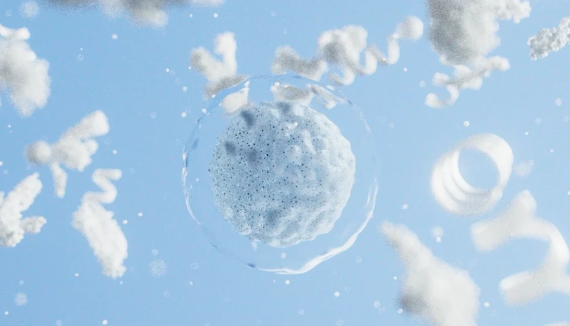 A stem cell at the center, encircled by molecular structures.