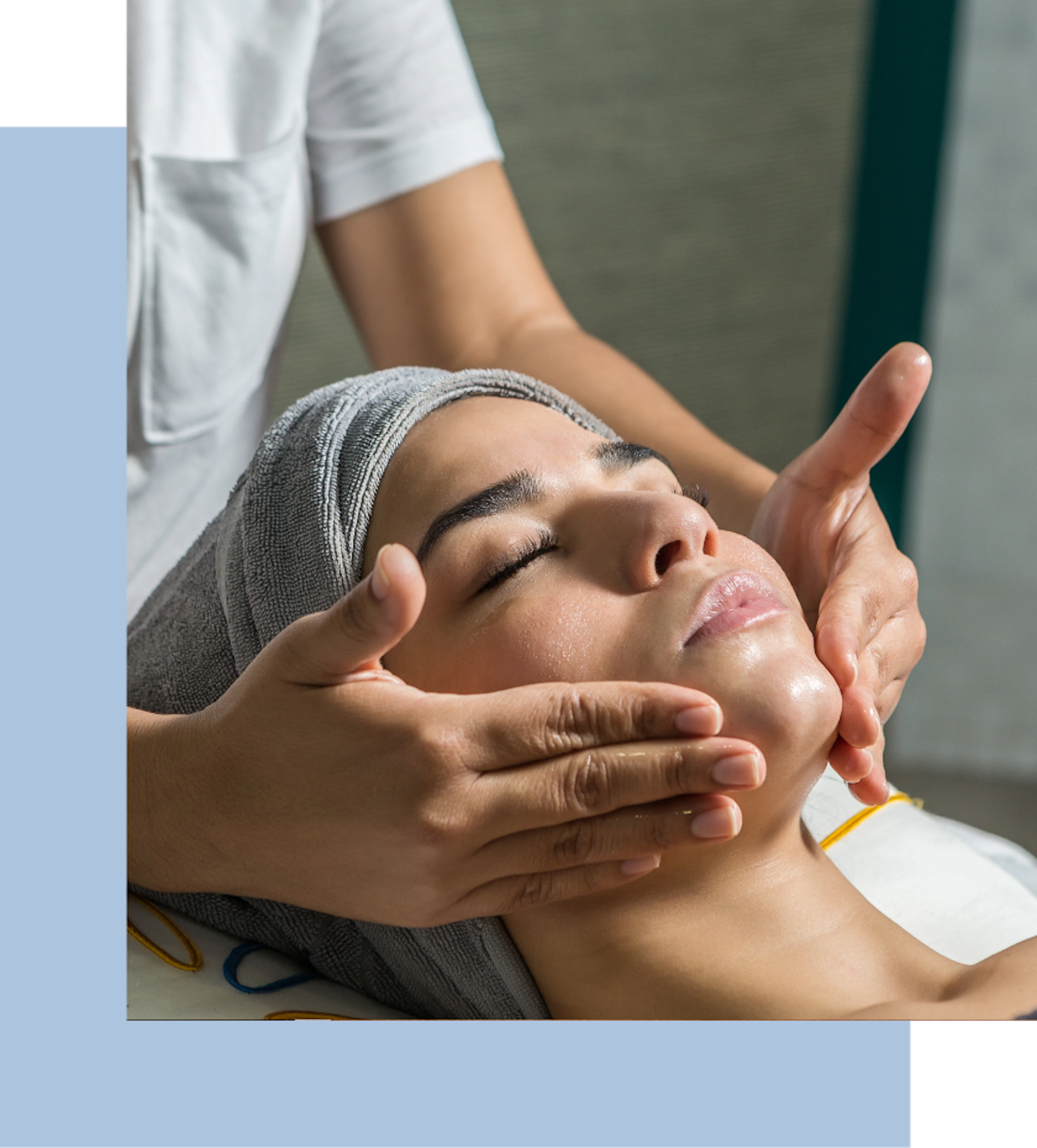 A woman receiving treatment at a longevity clinic.