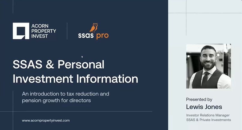 Acorn Property Invest - SSAS Pro (Webinar 2024)