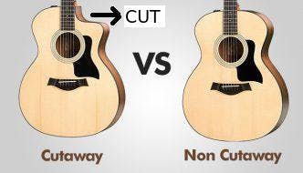 Difference between cutaway and non cutaway guitars