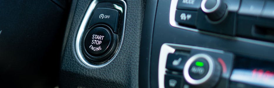 Système de démarrage et arrêt du moteur de voiture, bouton marche
