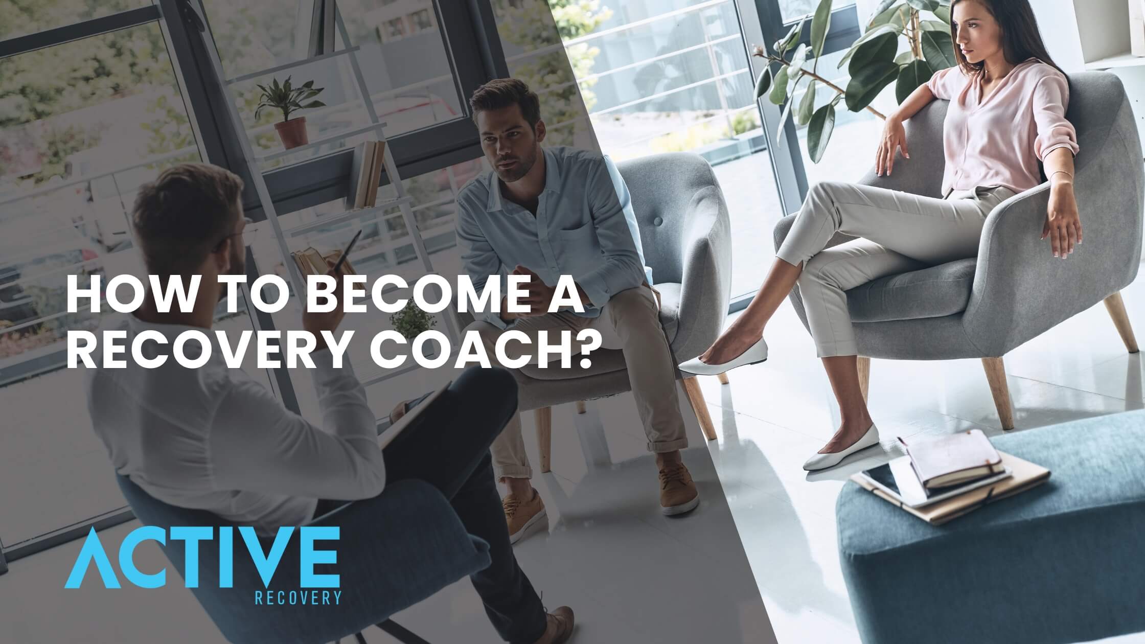 a recovery coach is talking to his client while they are inside a room