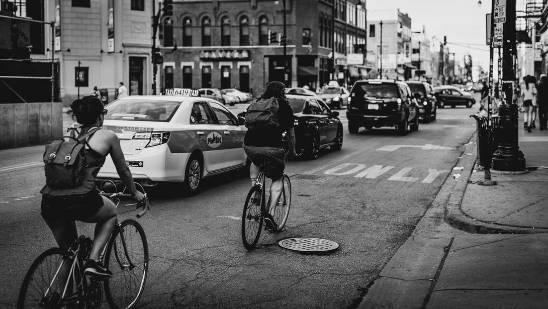 Cyclists on the street