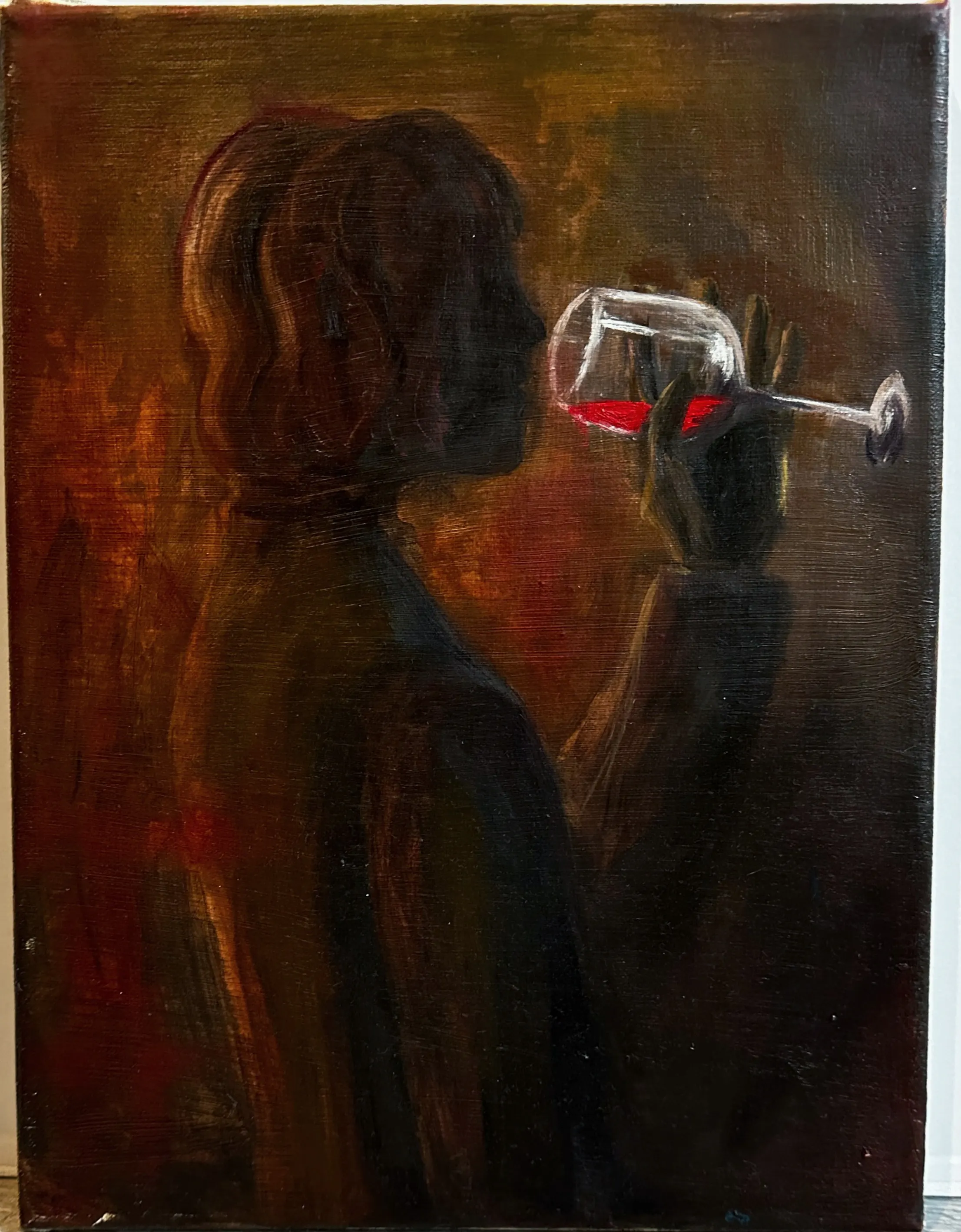 Girl drinking wine