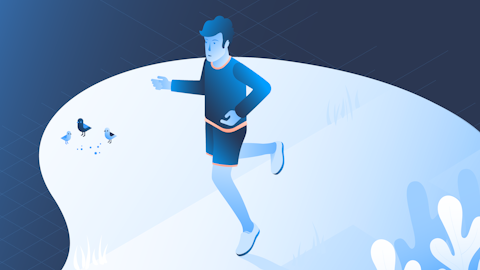 Illustration of a man jogging to avoid burnout