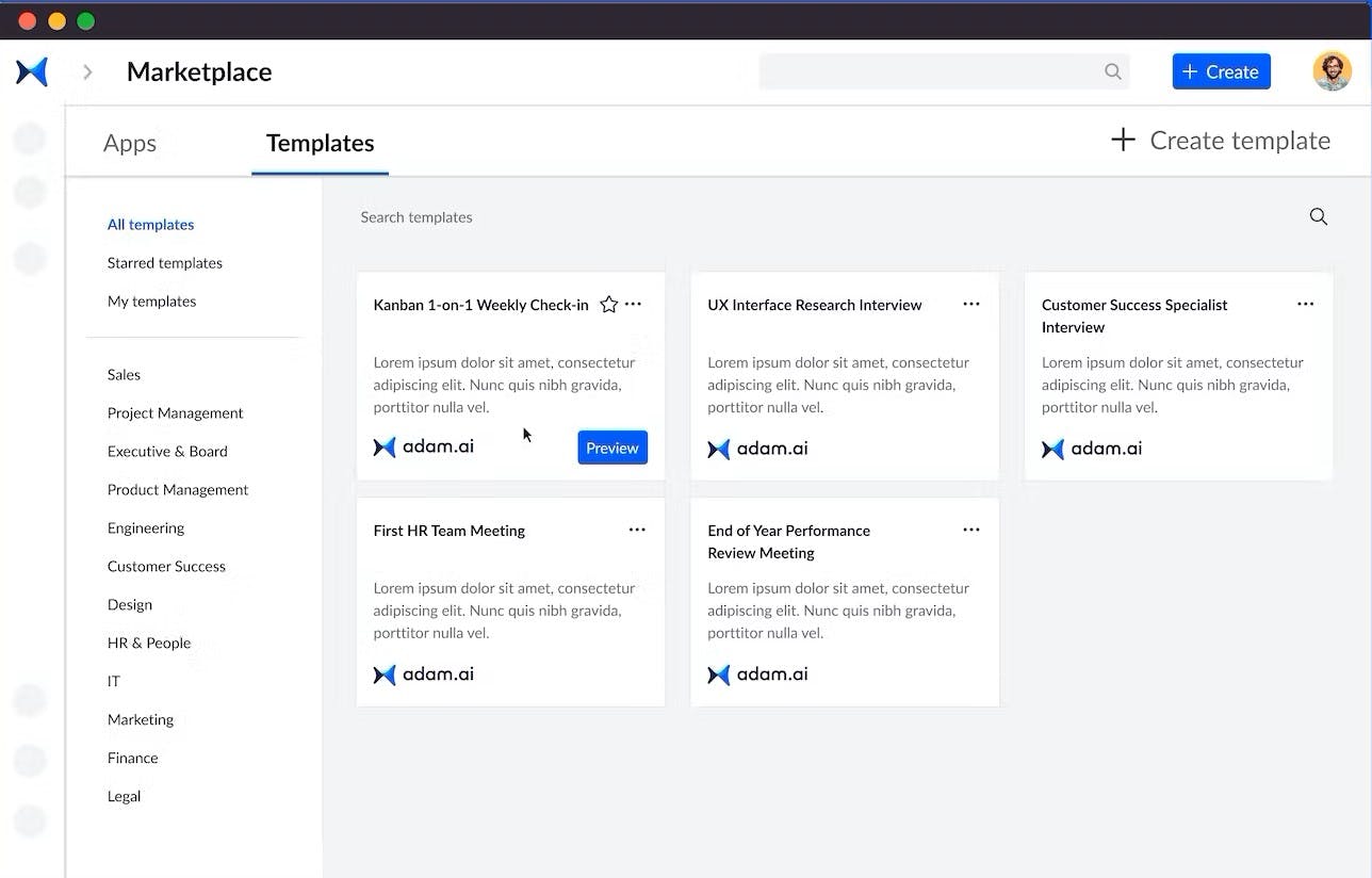 How to apply meeting template