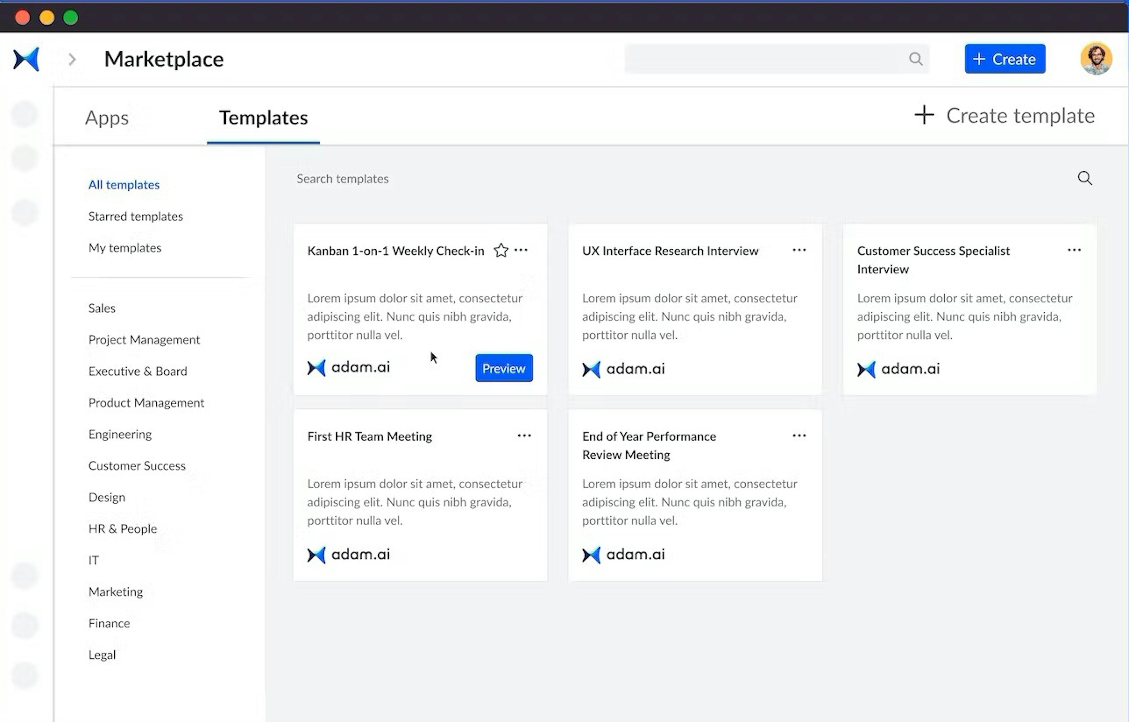 How to apply a meeting template