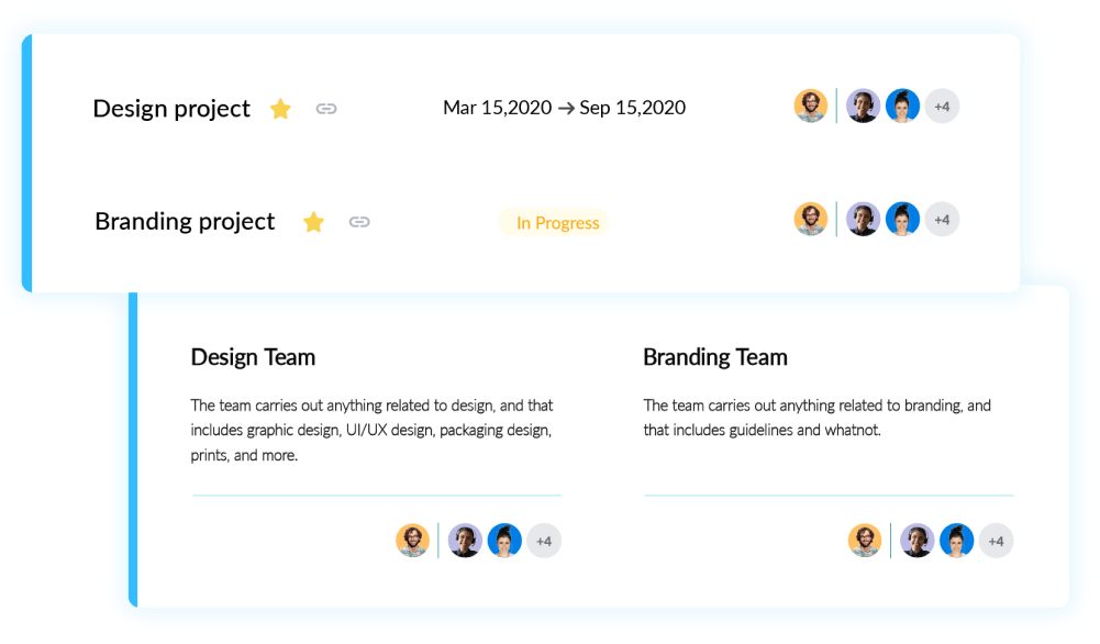 Creating meeting spaces for projects and teams