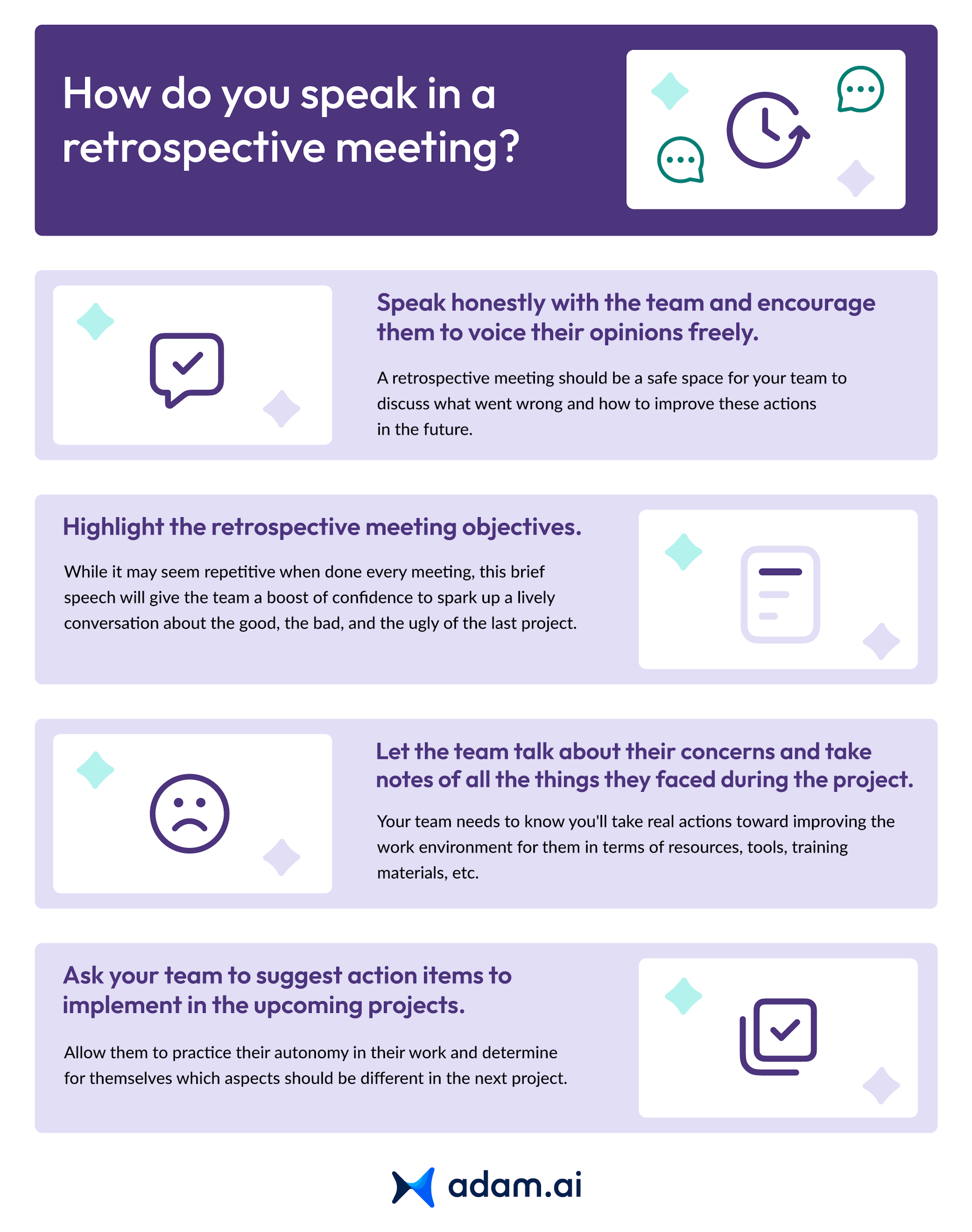 How to speak in a retrospective meeting