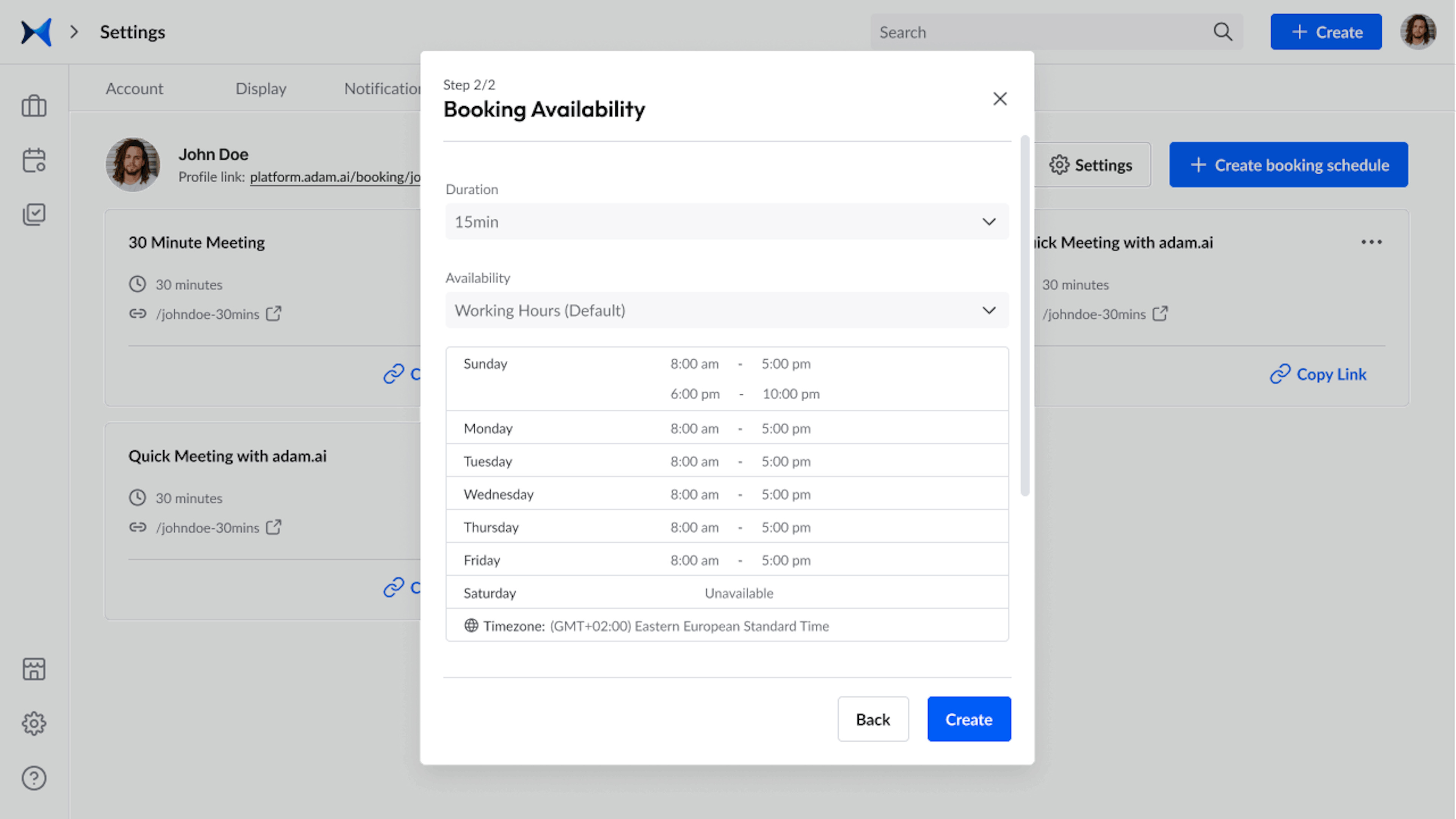 How to create booking pages to schedule meetings