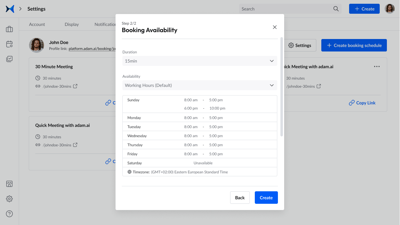 How to create booking pages for virtual meetings