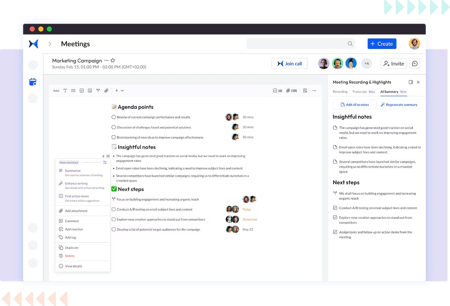 How to generate meeting transcription using AI