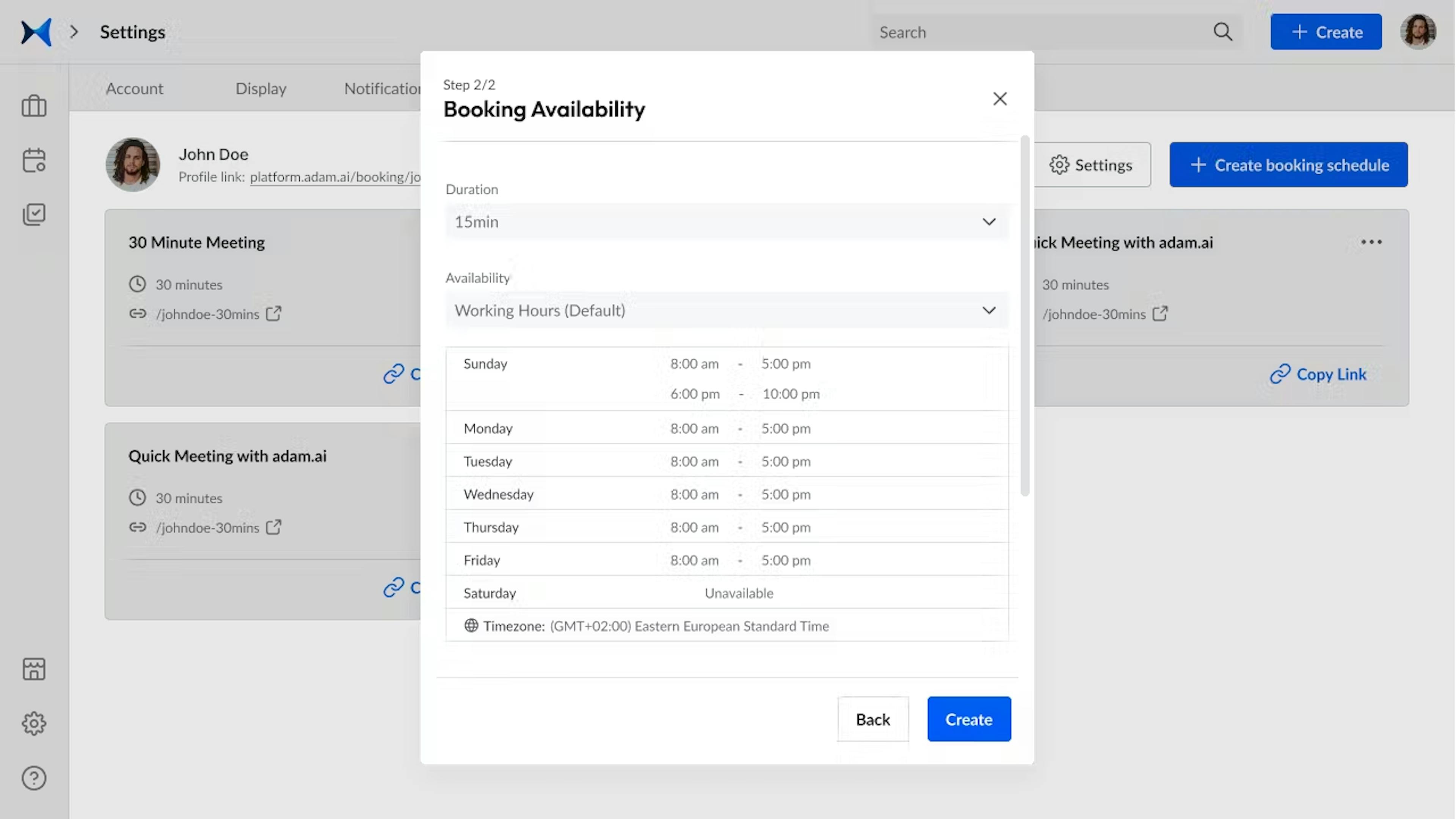 How to create booking pages to schedule meetings