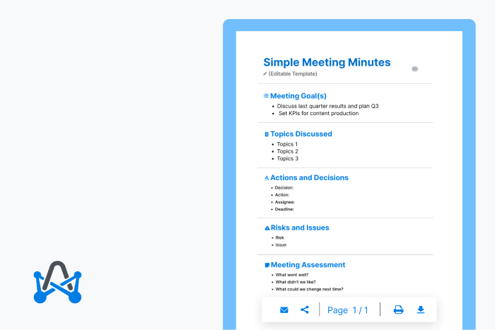 informal-meeting-minutes-template
