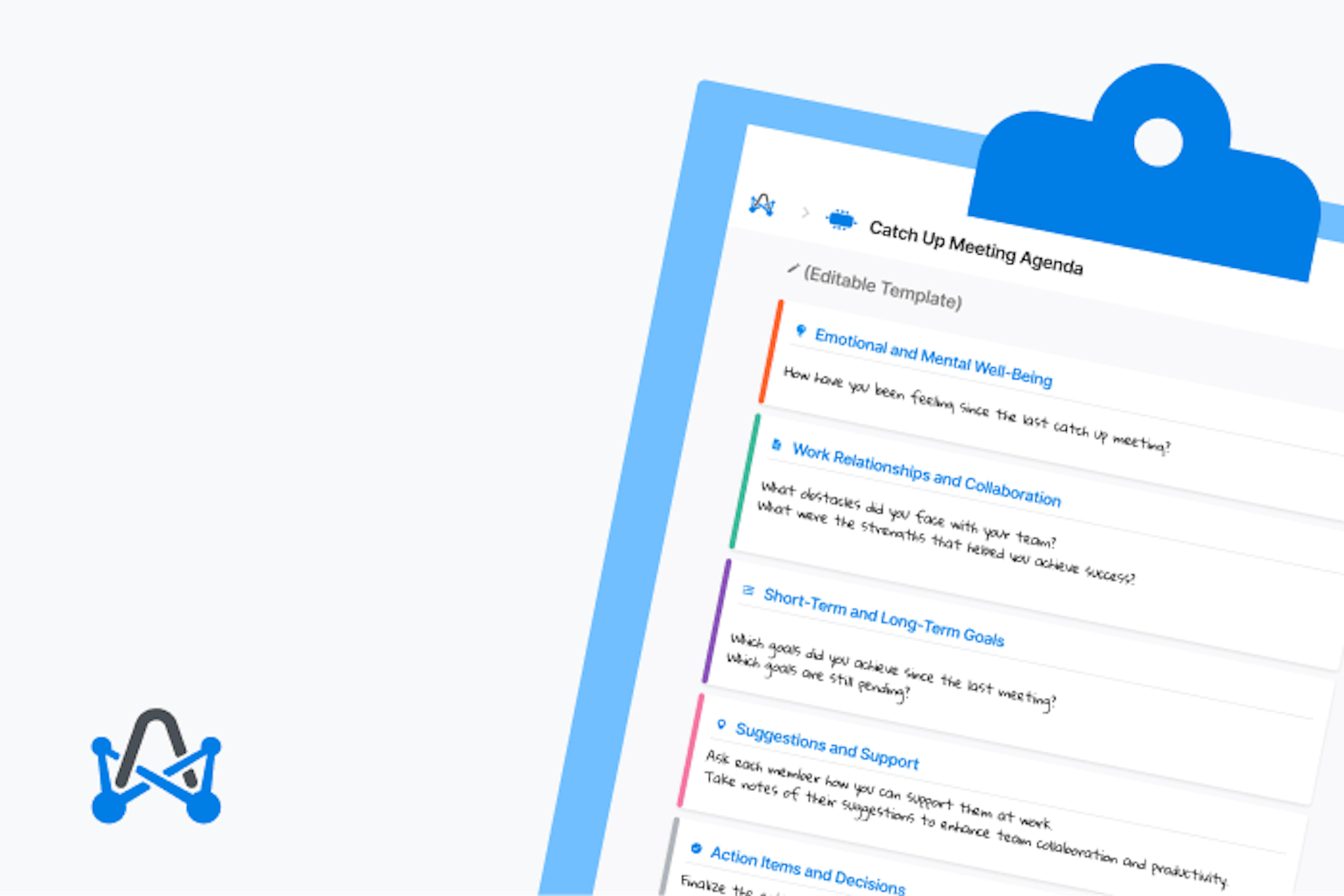 How to run a catch up meeting effectively with agenda template