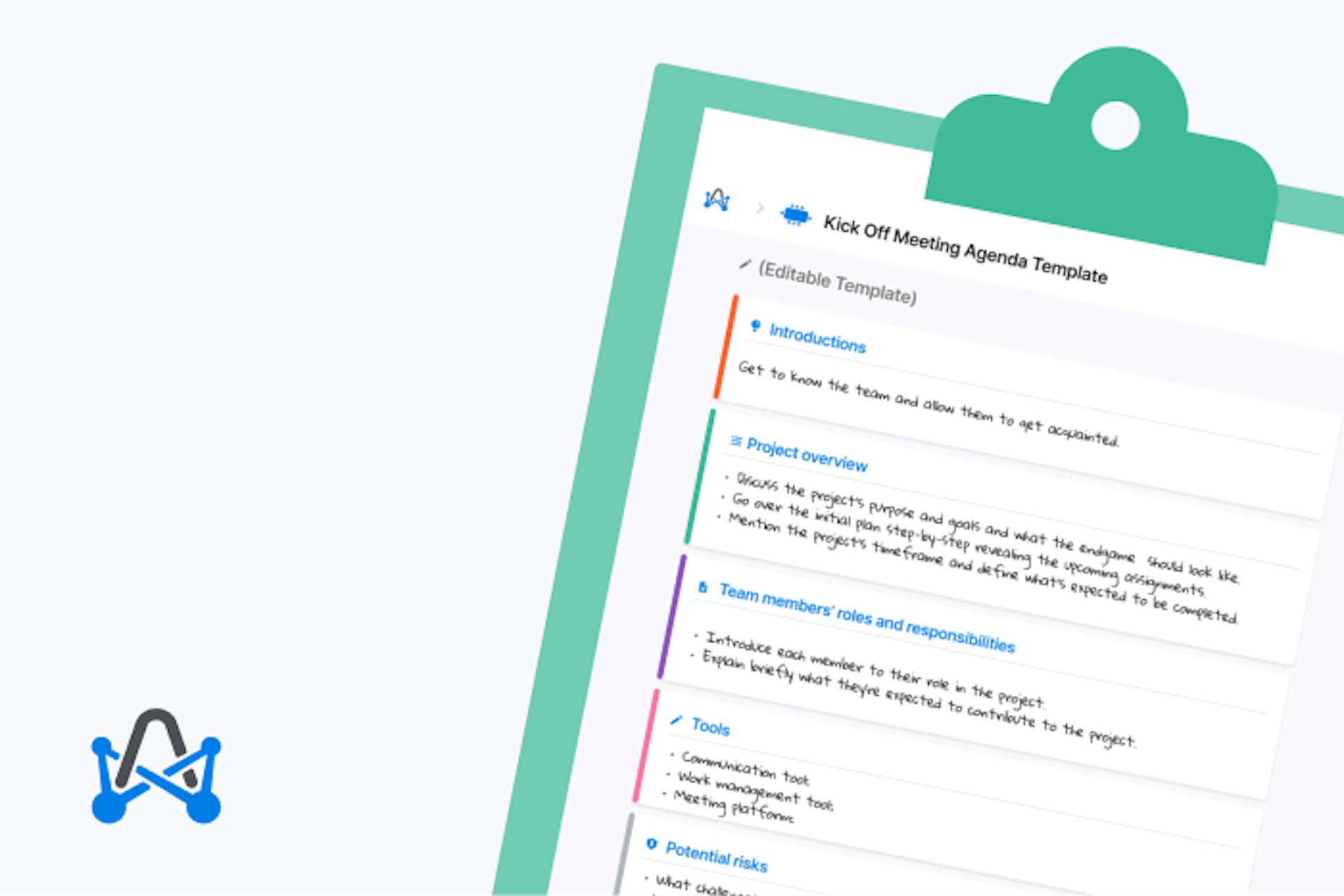 kick off meeting agenda template