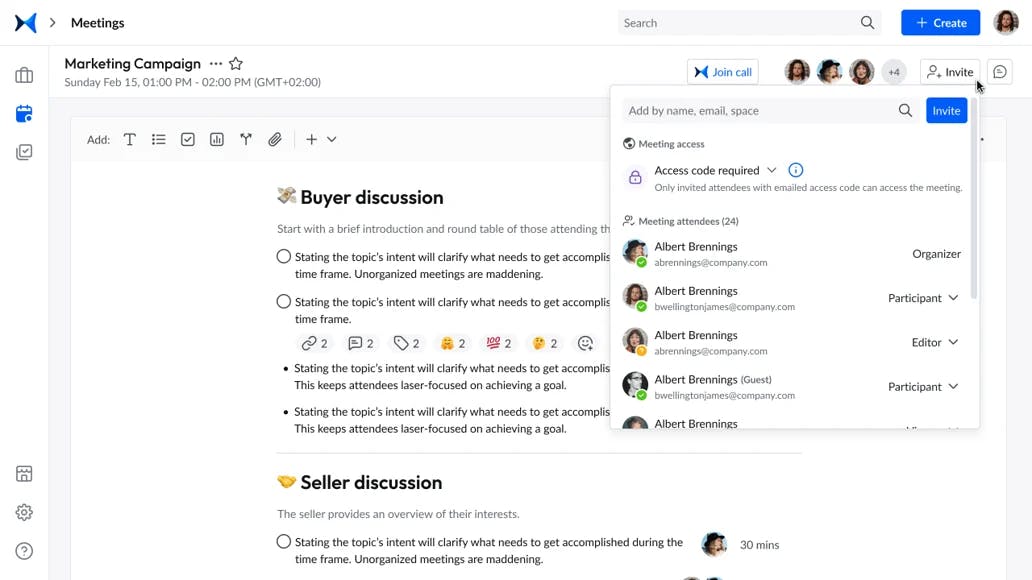 How to assign meeting roles to attendess