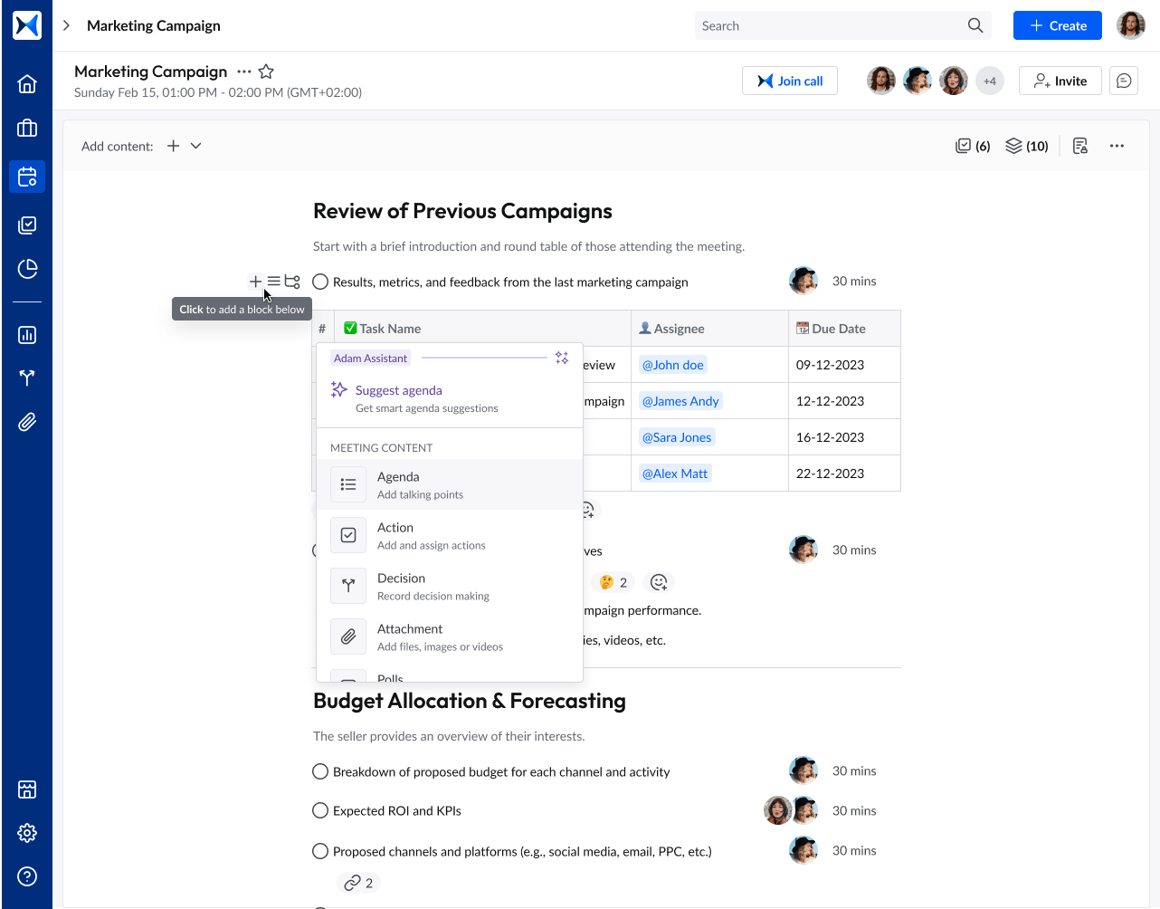 How to create a meeting agenda