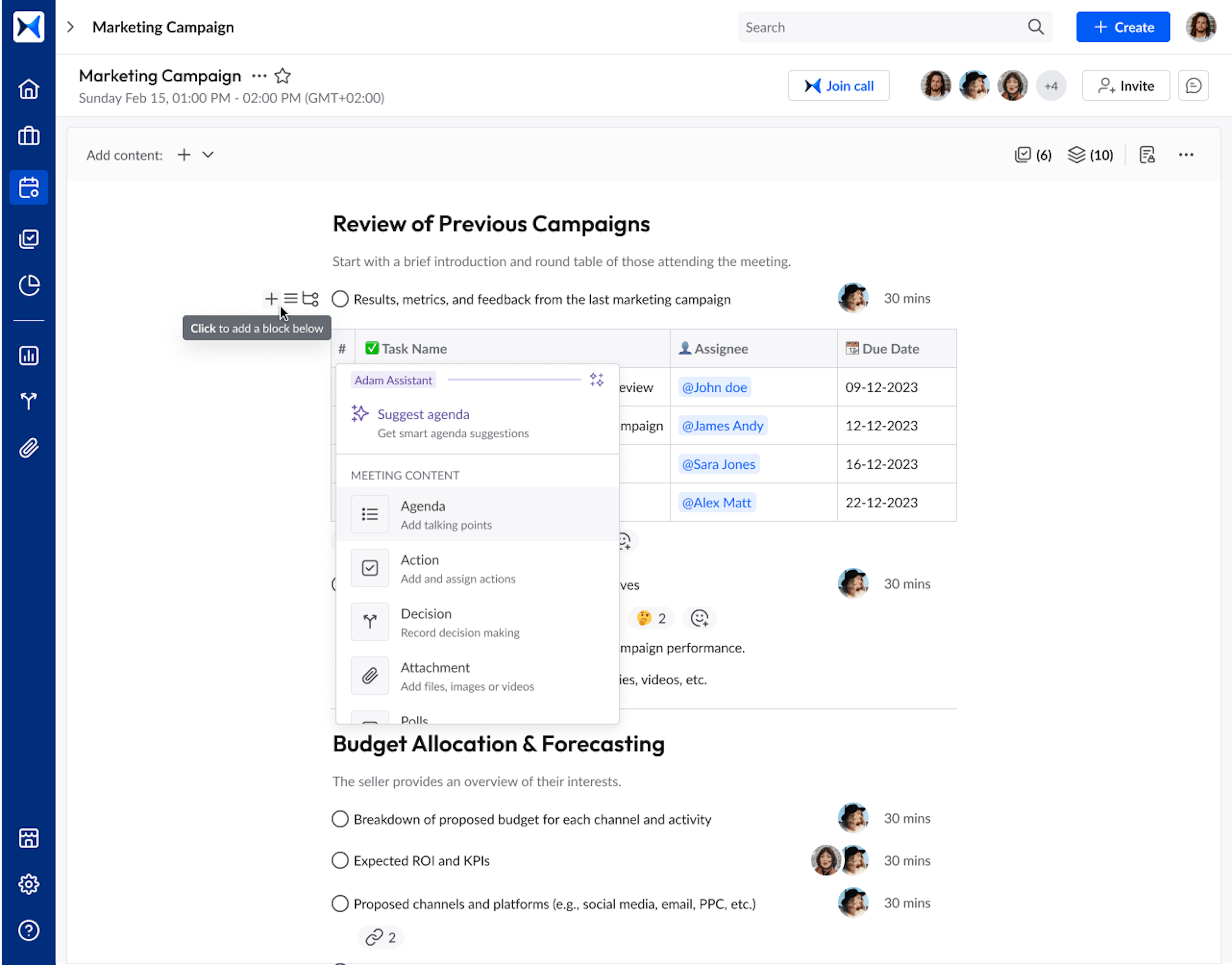 How to create a meeting agenda