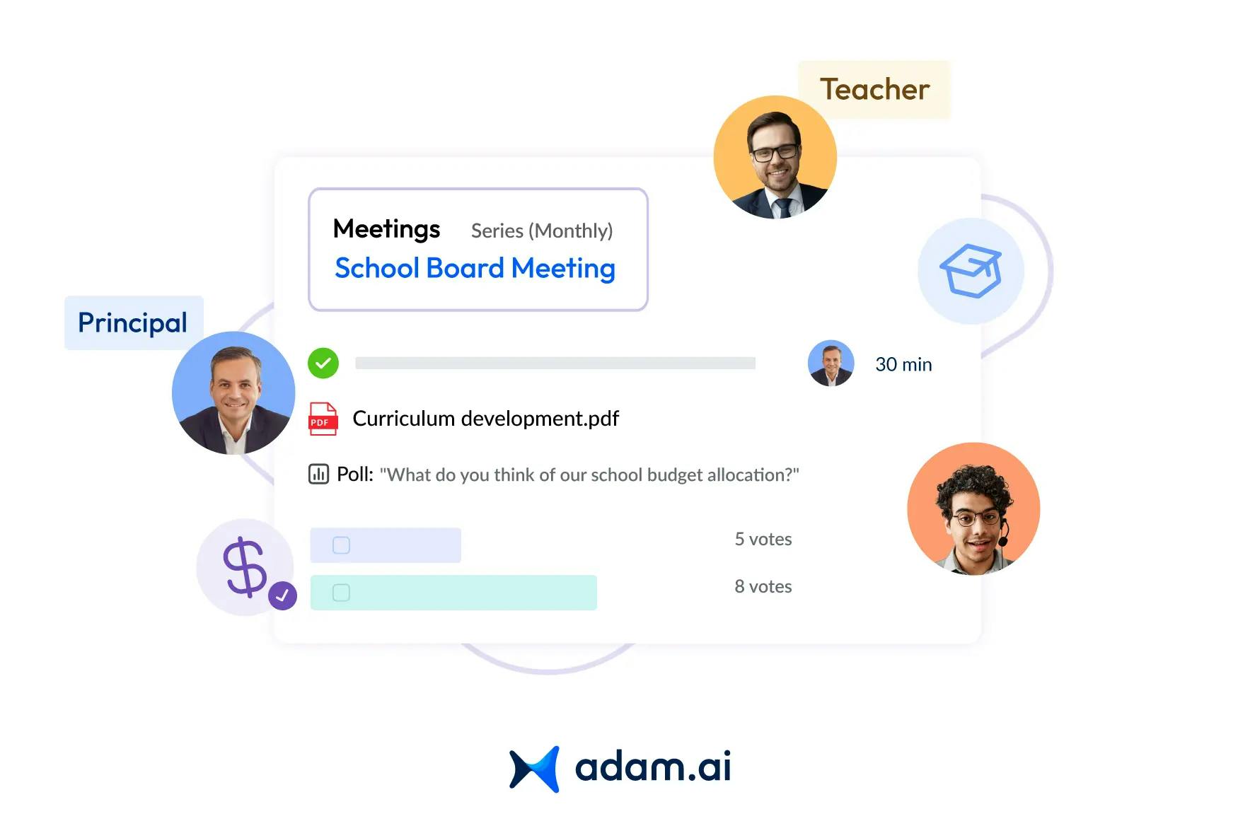 What is a school board meeting?
