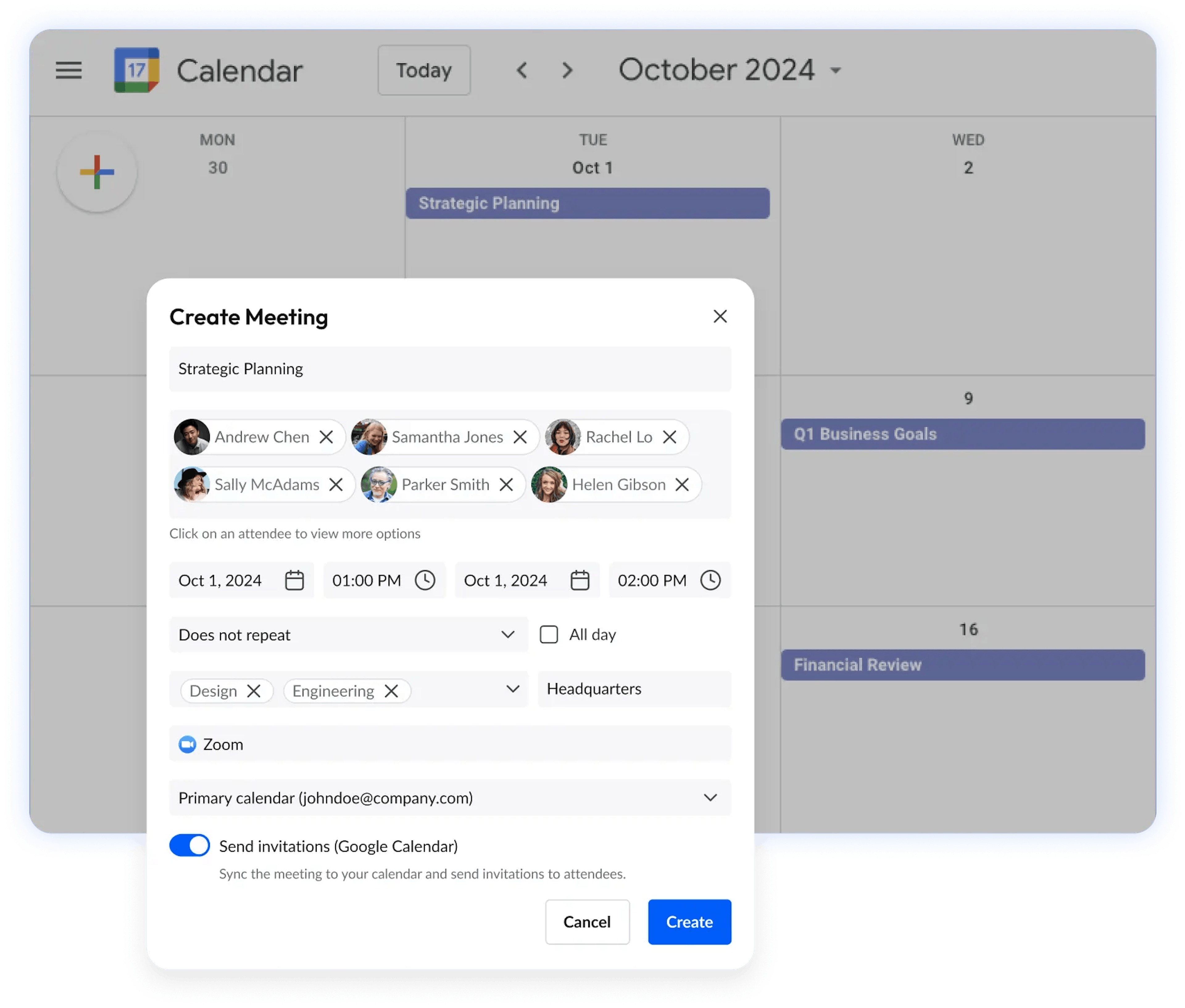 adam.ai and Google Calendar integration