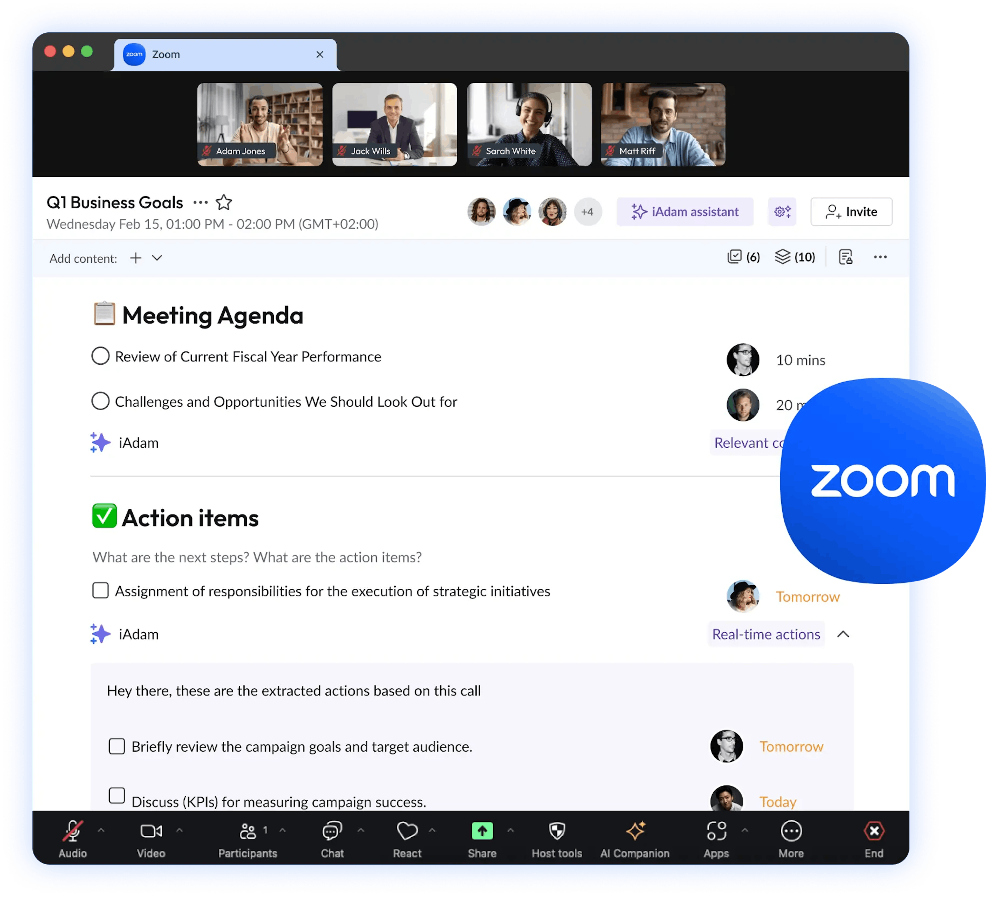 Video conferencing-adamai and Zoom