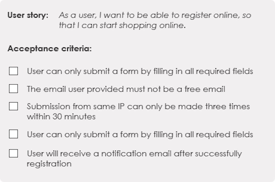 How to write user story’s acceptance criteria