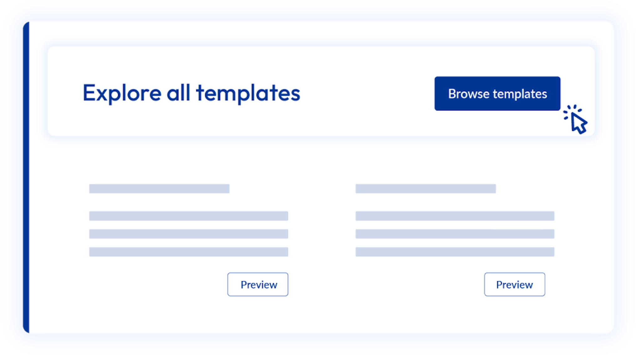 Browsing meeting templates