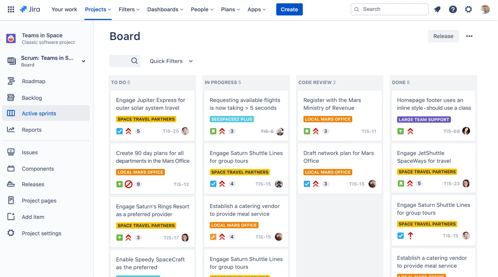 Jira dashboard