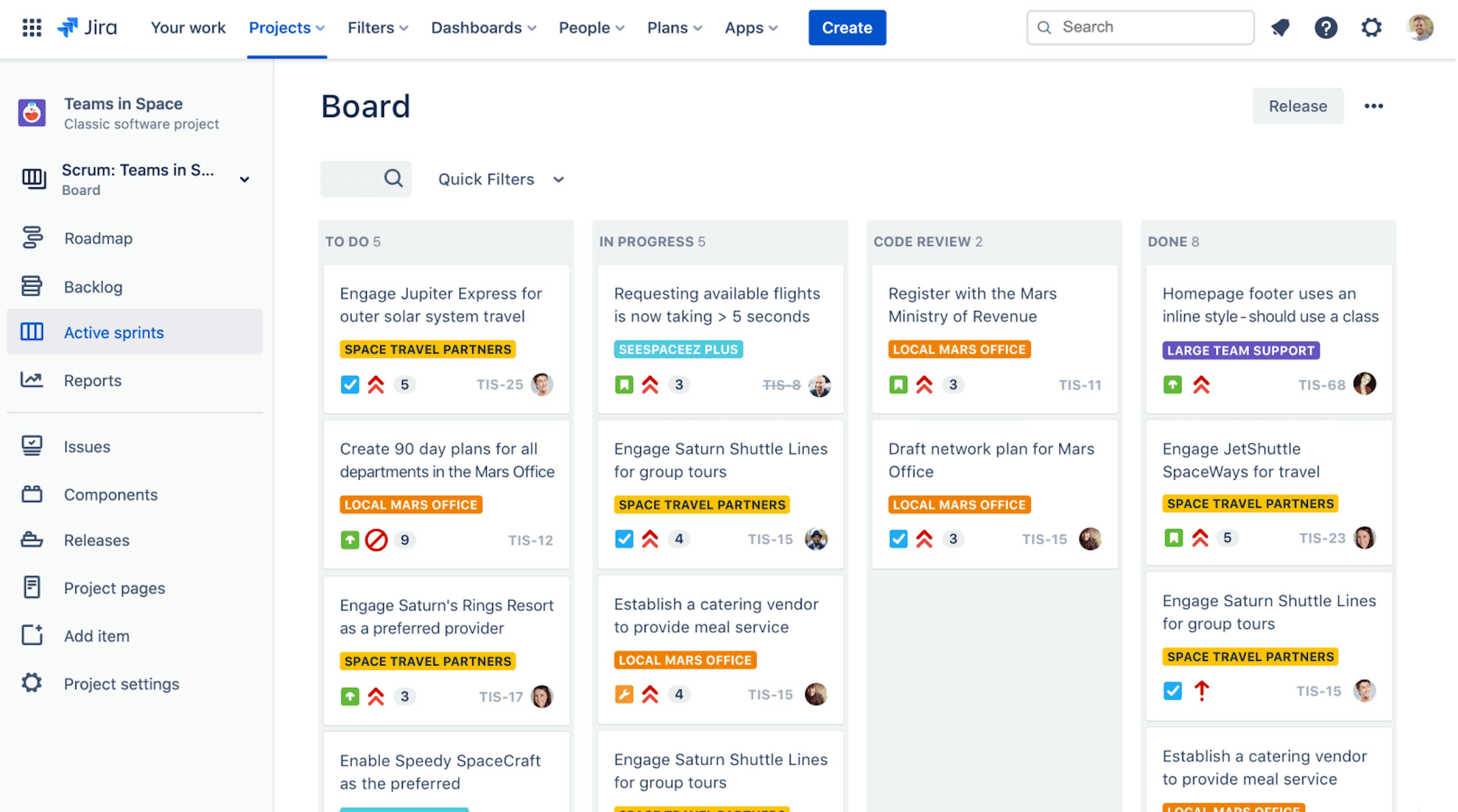 Jira dashboard