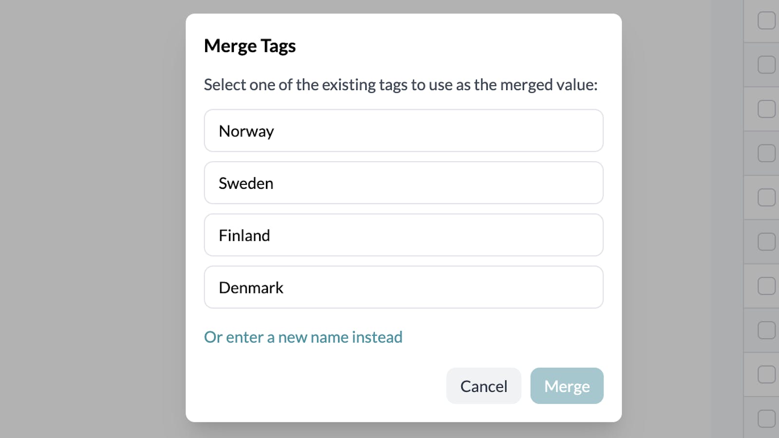 show merge categories