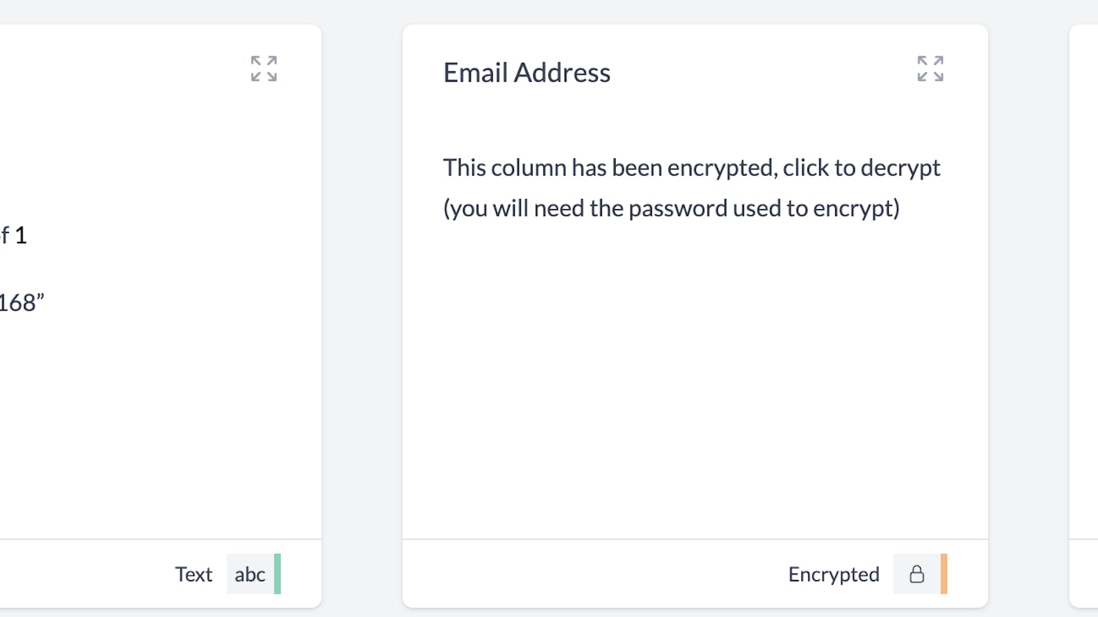 example encrypted col
