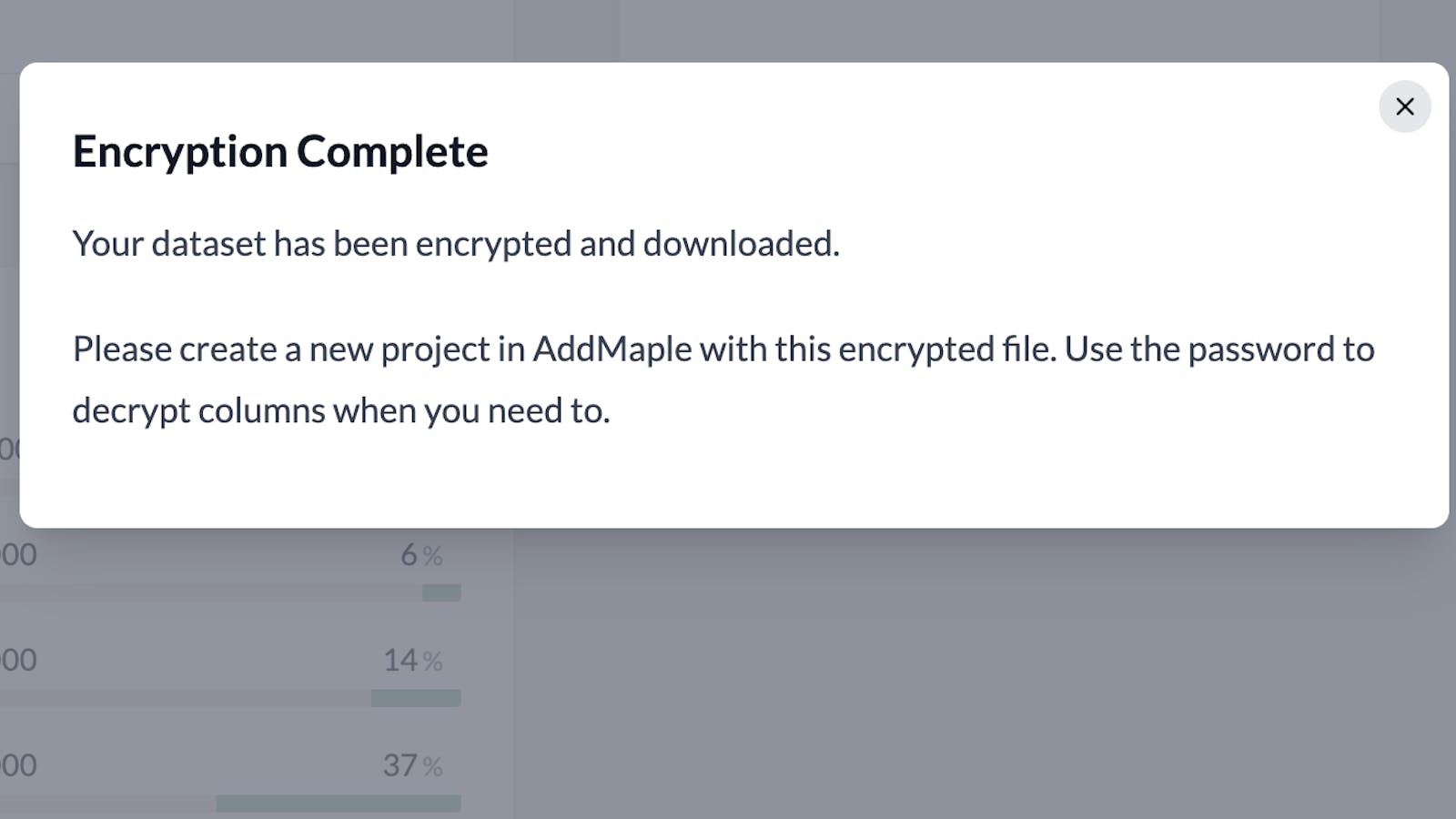 encryption complete
