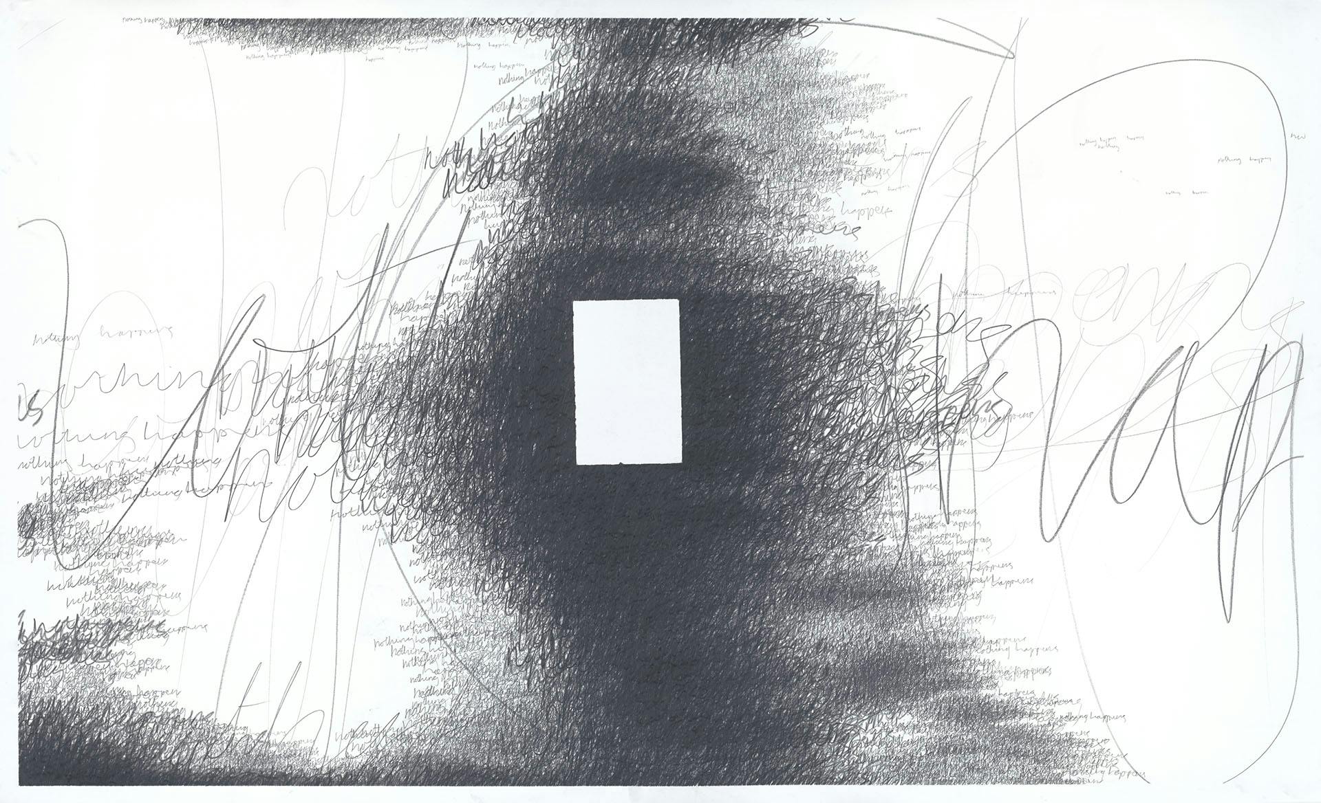 Nothing Happens (facsimile) 2018–2019  9B graphite crayon and 2B graphite pencil on Fabriano Artistico paper, 164 × 100cm
